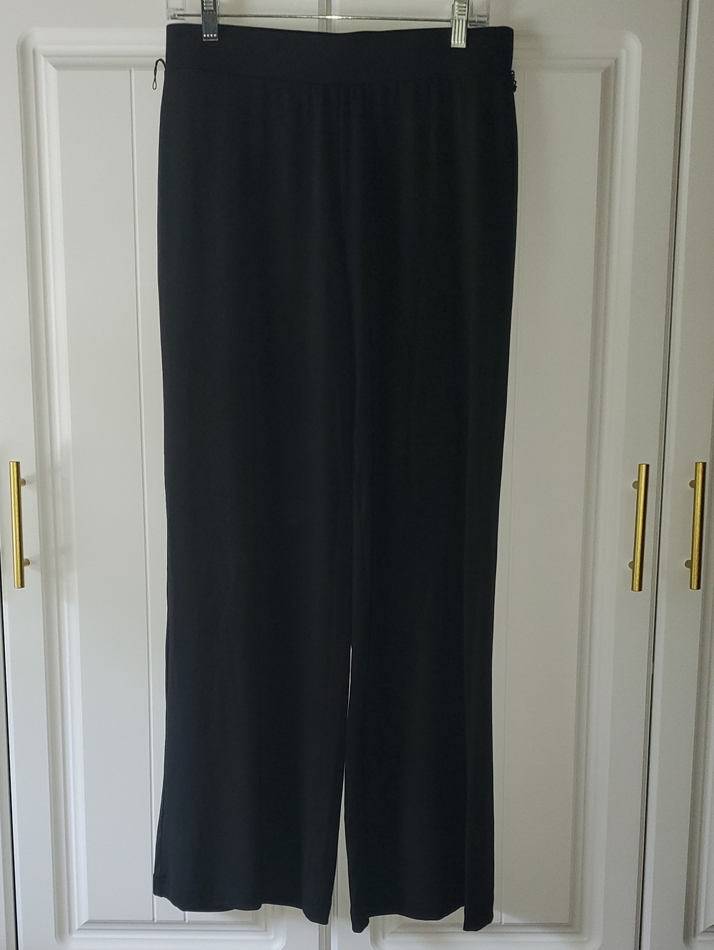 Women's Black Wide-Leg Pull-On Pants